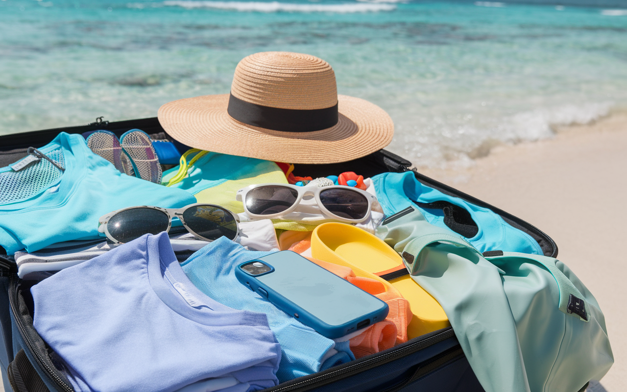 Caribbean Vacation Mistakes: overpacking your luggage